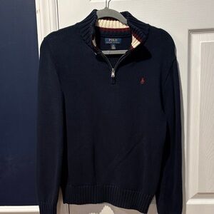 Polo by Ralph Lauren Kids Navy Blue Zip-Up Sweater - new